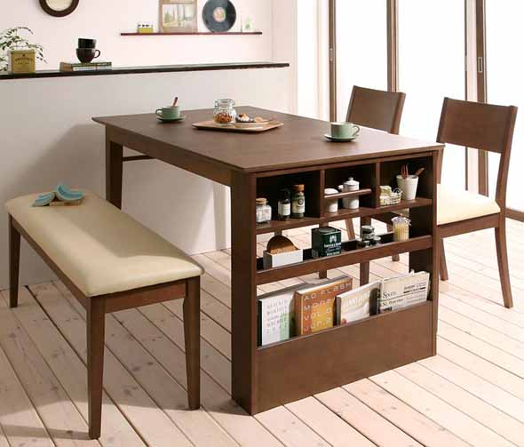 収納付き 伸縮ダイニングテーブル Emileエミール の３つの特長 生活創造家具